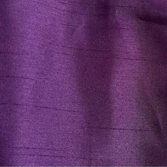 Eliza J Portrait Drape Collar Satin Tea Length Cocktail Gown Dress Purple Sz 8 - Picture 6 of 17